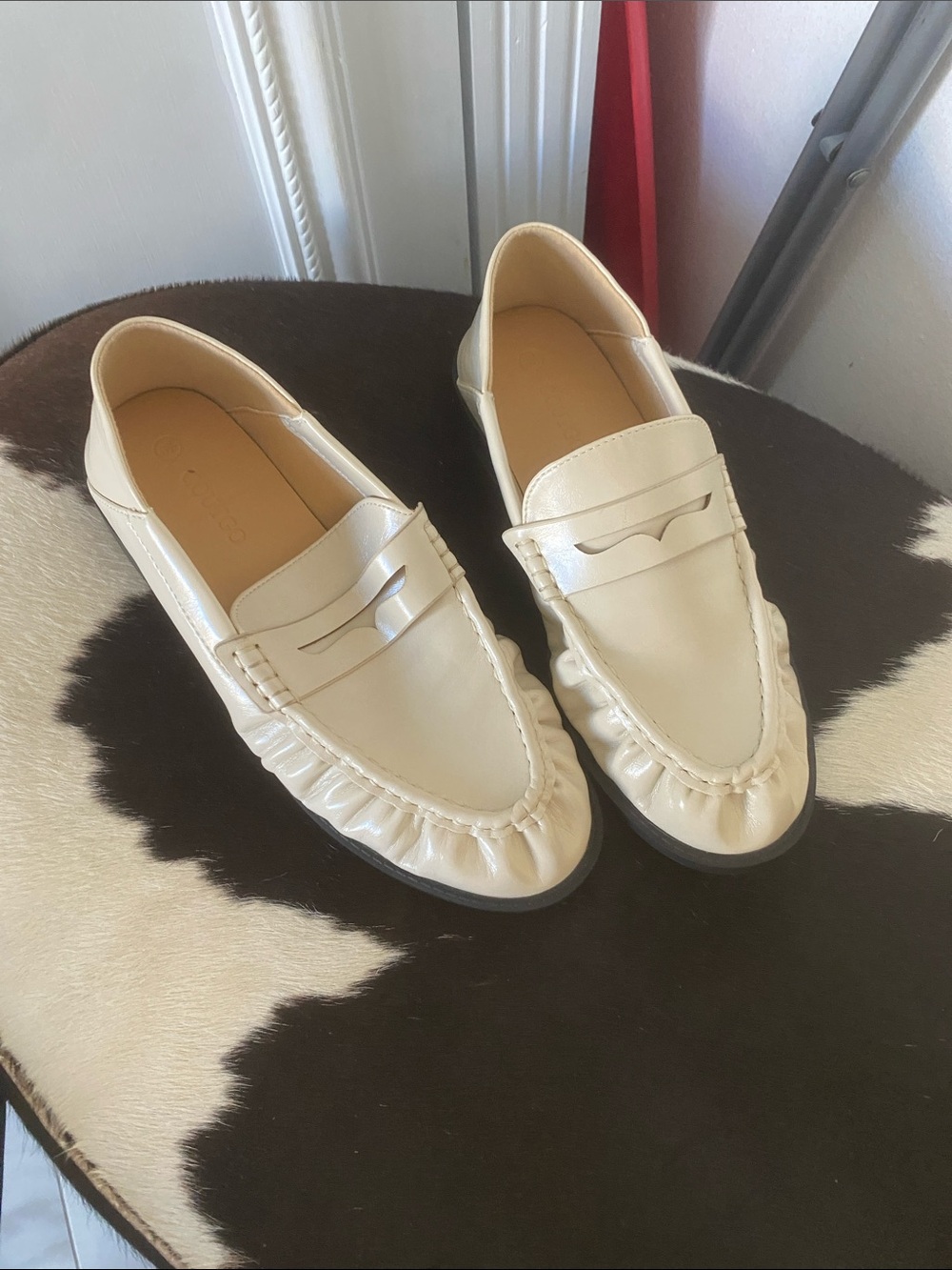 Women’s Cream Penny Loafers